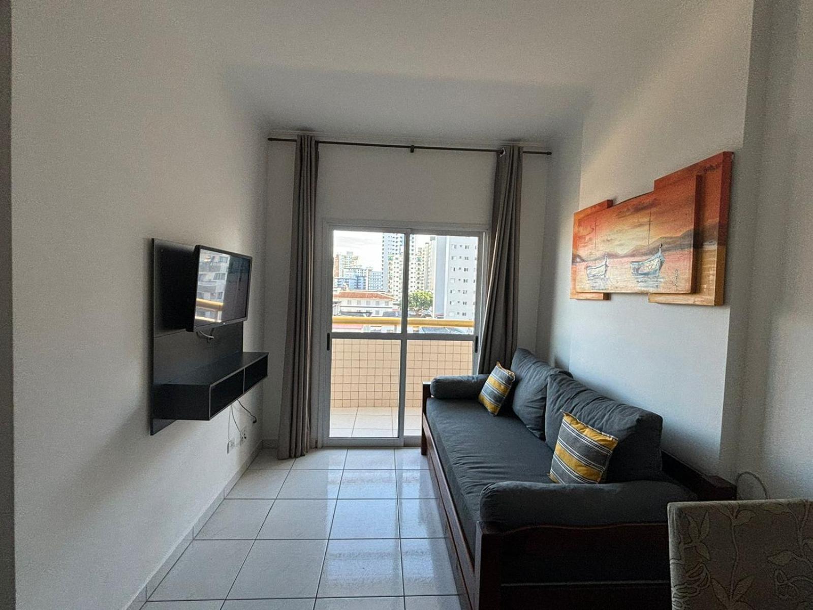 Lindo Apto 300M Praia Da Ocian E Centro - Vista Mar- Varanda Sacada - Wi-Fi 300 Mbps - Vaga De Garagem - Acomoda Ate 6 Pessoas Apartman Praia Grande  Kültér fotó