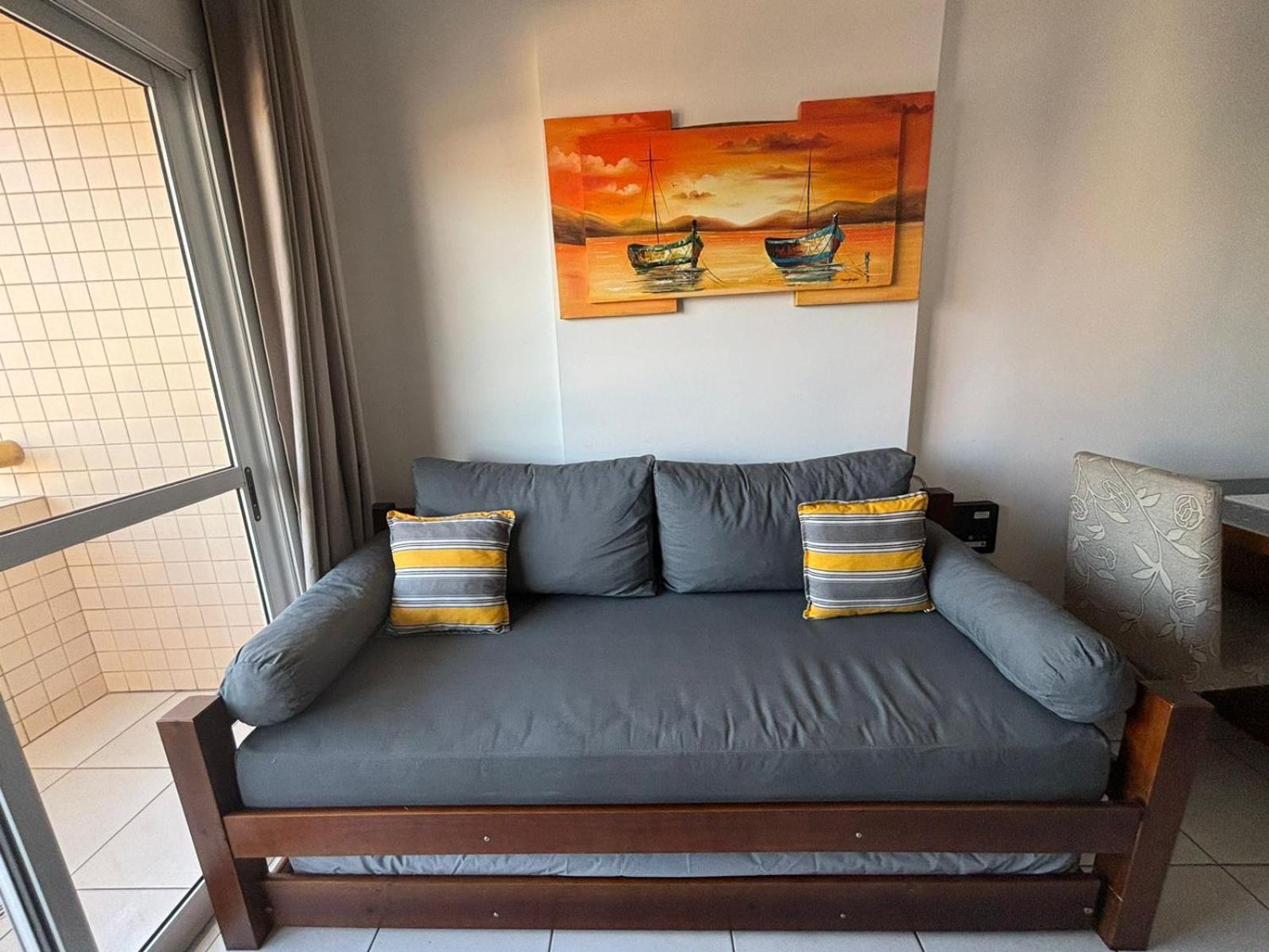 Lindo Apto 300M Praia Da Ocian E Centro - Vista Mar- Varanda Sacada - Wi-Fi 300 Mbps - Vaga De Garagem - Acomoda Ate 6 Pessoas Apartman Praia Grande  Kültér fotó