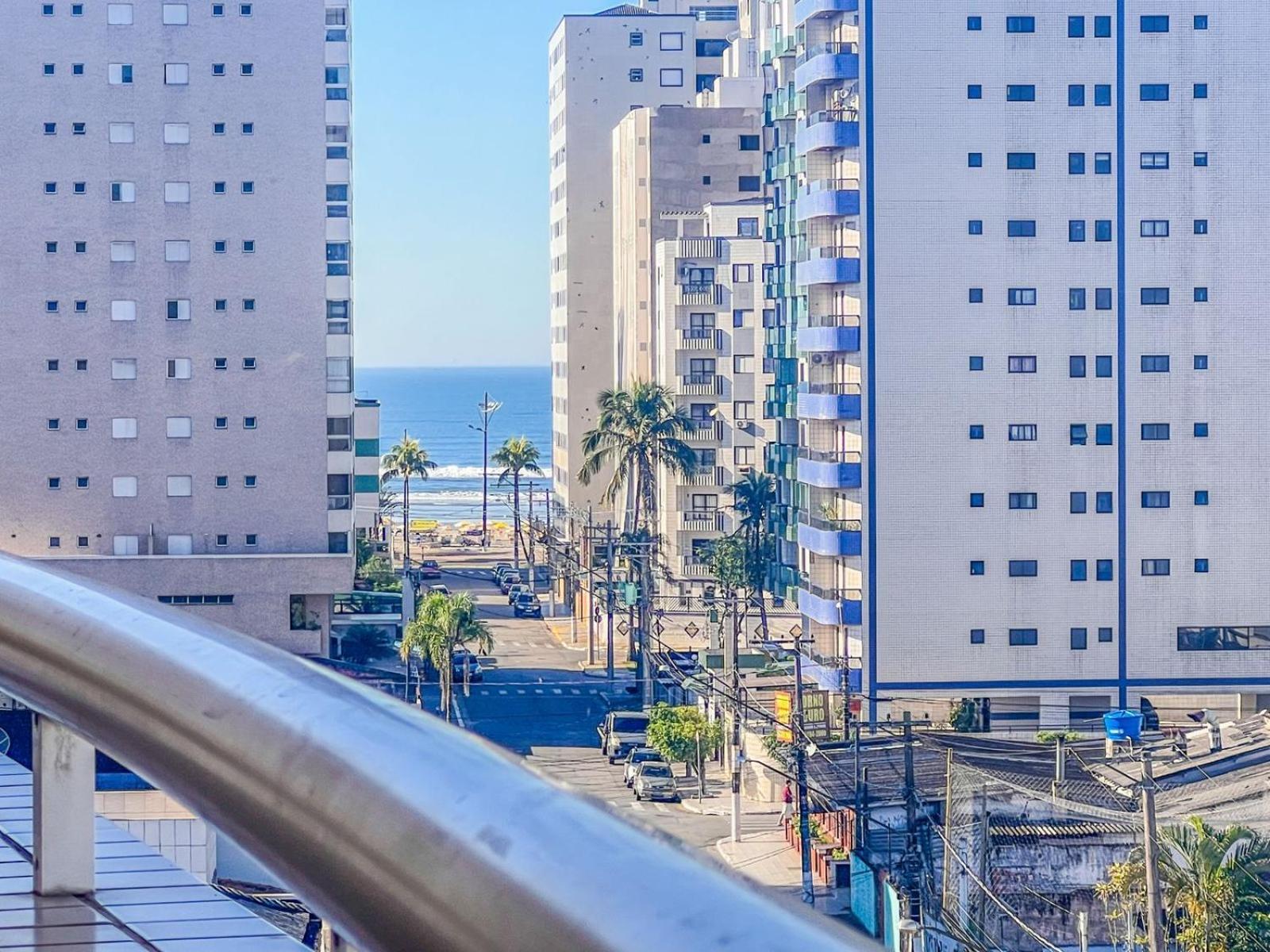 Lindo Apto 300M Praia Da Ocian E Centro - Vista Mar- Varanda Sacada - Wi-Fi 300 Mbps - Vaga De Garagem - Acomoda Ate 6 Pessoas Apartman Praia Grande  Kültér fotó